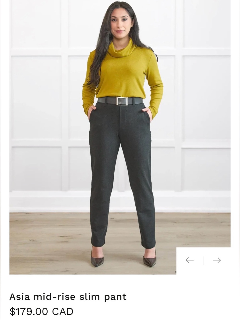 New Miik Asia mid-rise slim pants Size Small